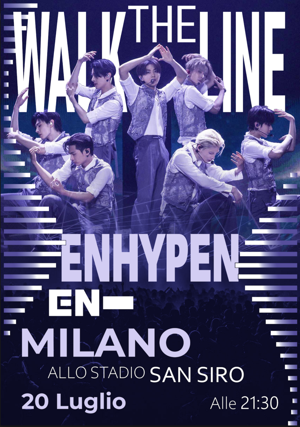 Questa è la prima versione, fatta su Photoshop 2026, del manifesto per un cantante/gruppo musicale a scelta